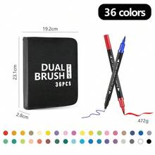 120/72/60/36/24 Colors Dual-Tip Markers - Colorful Watercolor Pens Art Pens Fine Line Calligraphy Pens - Adult Coloring Painting Doodle Art Markers - Premium CD Packaging - Sets - View 12