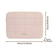 Fashionable Fluffy Quilted Laptop Sleeve, Fits 13/14/15.6 Inch Laptops, Soft Cotton Padded Tablet/Laptop Bag, Compatible With MacBook Pro/Air, Shockproof Laptop Sleeve With Zipper, Lightweight Unisex Computer Bag, Cute Feather Design, Portable Laptop Sleeve, Suitable For School, Work And Travel, Protective Case, Essential Laptop Sleeve For College - Multicolor - View 12
