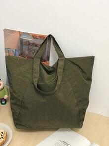 1件 60cm*24cm*48cm 大容量托特包，復古手提肩背包，手提托特包，肩背托特包，購物袋，收納袋，行李袋，旅行包，手提包，通勤包，學生校園收納包，開學季適用，適合通勤、學生、購物、度假、旅行、禮物等 - 彩色 - 查看 13