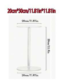 1pc Transparent Crystal Flower Stand: Clear Texture, Floor-Standing, Suitable For Various Flowers And Greenery, Also Can Be Used As An Artistic Flower Stand. Suitable For Wedding And Event Center Decor; Modern Metal Cylindrical Vase, Flower Pot Display Stand, Suitable For Reception And Ceremony, Outdoor Garden Statue Display, Flower And Plant Stand, Indoor Plant Stand, Birthday Balloon Decoration Table, Christmas Ornament Decoration Table - Transparent - View 11