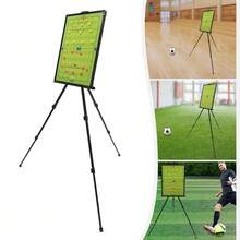 Soccer Board With Stand Portable Tactical Display Board Magnetic Soccer Clipboard With Triangle Bracket And Portable Backpack - Black and Green - View 3