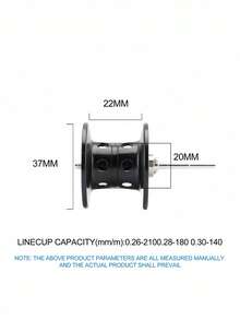 1pc Entry-Level Water Drop Reel, 7.2:1 High-Speed Gear Ratio, Max Drag 22lbs, Black Low-Profile Design, Equipped With 12-Level Magnetic Braking System, Metal Spool/Handle, Suitable For Fly Fishing - Multicolor - View 8