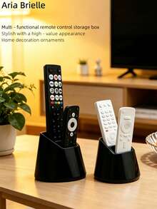 1 buah Rak Organizer Remote Control 2 Slot, Cocok untuk TV/DVD/Blu-Ray Player/Sistem Audio/Konsol Game, Pengorganisasian Media Ruang Tamu/Kamar Tidur, Kotak Penyimpanan Remote Control Dekoratif dengan Ruang Penyimpanan - Beraneka warna - View 11