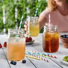 25/50pcs Paper Straws - Striped Straws, Non-Wetting Paper Straws, Suitable For Daily Drinking And Crafting, Also Applicable For Birthday Parties, Weddings, Theme Parties And Other Occasions - A - View 4