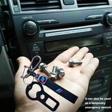 TRTY 4-In-1 Multifunctional Keychain, With D-Shaped Key Ring, Camping Outdoor Beverage Opener, Portable Metal Flat Cap Opener, Car Temporary Emergency Wrench, Interior Seat Accessory, Suitable For Cars, Off-Road Vehicles, Trucks, Motorcycles, Home, Picnic, Party, Office, Warehouse, Etc., Also An Ideal Holiday And Birthday Gift - Multi-functional Keychain - View 4