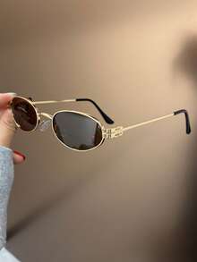 1 Pair Oval Metal Kids & Teens Cute Beach Fashion Colorful Casual Premium Eyeglasses - Multicolor - View 3
