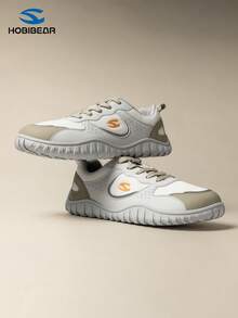 HOBIBEAR 2026 Nouvelles chaussures décontractées à lacets basses pour femmes, toutes saisons, chaussures de course confortables et respirantes (taillent petit, suggérer une taille au-dessus pour les pieds larges), chaussures de sport décontractées pour femmes - Beige - Voir 4