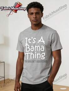 It'S A Bama Thing You Wouldn't Understand  T-Shirt | Casual Crew Neck, Medium Stretch Fabric, Geometric-pattern, All-season, Regular Fit - Weiss - Übersicht 8