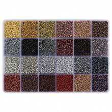 3mm 多色玻璃種子珠珠飾手工套組，多格收納盒附磨砂不透明與透明微小圓形馬尼珠，DIY 手鍊項鍊耳環手工材料，適合青少年女孩初學者禮物 - 彩色 - 查看 19