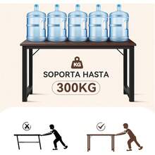SAFONUS Escritorio Minimalista, 120 * 60 * 75 CM Escritorio Gamer con Patas de Acero de 5 CM de Grosor, Mesa Escritorio para Home Office, Escritorio para Computadora, Escritorios Oficina - 1 - Ver 5