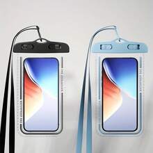 2個セット ユニバーサル防水携帯電話ポーチ（ストラップ払いき、耐水性）<wbr>プラスチックCa - ブラック+ブラック - チェックする 3