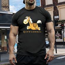 Lustiges Galgo Español Windhund – Hundefreunde Cartoon T-Shirt Lustiges Herren T-Shirt, lässiges Männer T-Shirt, Herren-Oberteile, Herrenbekleidung - Schwarz - Übersicht 1