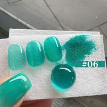 MISS MIANEL Esmalte em Gel para Unhas 2026 Popular com Efeito Olho de Gato, Contas de Vidro Brancas, Marrons e Azuis, para Unhas das Mãos e dos Pés, Adequado para Unhas de Outono, Uso Especial em Salão com Luz UV, Suprimentos para Unhas - Multicolorido - Visão 23