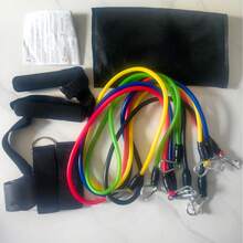 11-Piece Resistance Band Set With Fitness Pull Tubes, Training Resistance Ropes, Door Anchor, Ankle Straps, And Hand Grips, Suitable For Home Gym Strength Training And Fitness Workouts - Multicolor - View 8