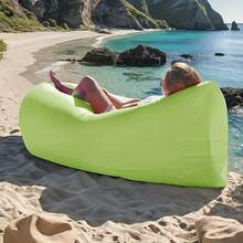 1pc Outdoor Quick-Inflate Sofa, No Pump Required, Fast Setup, Portable Lightweight Inflatable Lounge Chair With Matching Storage Bag - A - View 9
