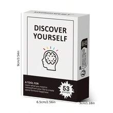 1pc Discover Yourself & Find Yourself Game Cards, Intelligence Enhancement, Thinking Logic Training Gift, Suitable For Birthday Gift, Holiday Gift - Multicolor - View 5