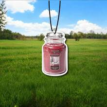 Pink Jar Candle Shaped Hanging Car Air Freshener - A - View 8