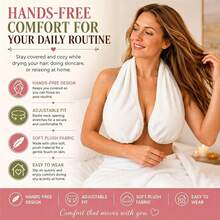 Hands-Free Adjustable Shower Towel Bra For Women, Wrap Around Bra Towels With Soft, Strapless Bath Towel Titty - Green - View 2