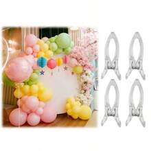 12 pièces Pinces à ressort en plastique transparent haute résistance - Pinces de fixation multifonctionnelles à forte capacité de charge, convenant pour l'installation d'arches de ballons, la décoration de fond de fête d'anniversaire, l'artisanat, le serrage de menuiserie et le fond de photographie. Conception durable et antidérapante - A - Voir 4