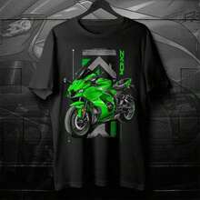 Men's Short-Sleeved Printed T-Shirts, Men's Plus-Size Cotton Clothing, Kawasaki K Logo T-Shirts, Men's Motorcycle Print T-Shirts - 灰色 - 查看 1