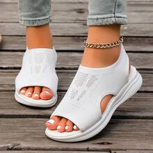 Women's 2026 Summer New Hollow Design Breathable Thick Sole Roman Casual Fairy Style Ins Sports Sandals - White - View 1