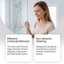 JUE FISH Limpiador de Baño, Elimina Sarro y Residuos de Jabón, Limpia Manchas de Azulejos con Fragancia Fresca, Adecuado para Limpieza Rápida de Vidrio de Baño, Puertas de Ducha, Lavabos y Grifos - Líquido - Ver 7
