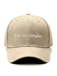 BONNY BOOM 1/2pcs Women's Embroidered "Feliz No Simples" Baseball Cap, Trucker Hat, Suitable For Outdoor, Spring/Autumn, Travel, Beach Vacation Casual Wear, Men's Sun Hat, Y2K Style Youth Cap, Football Match World Cup, Halloween, Christmas, Back To School Season Gift - Feliz No Simples - View 6