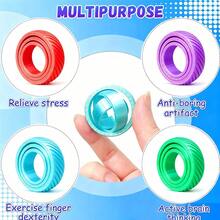 1 bộ 1 chiếc nhẫn xoay fidget 3D mini, nhẫn giảm căng thẳng ngón tay cầm tay, đồ chơi cảm giác chống lo âu cho người lớn, cải thiện sự linh hoạt ngón tay và tập trung (màu ngẫu nhiên) - Nhiều màu - Xem 3