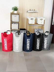 1pc 92L Extra Large Portable Fabric Laundry Basket, Foldable Design, Sturdy Thickened Handheld Laundry Bucket, Multi-Scenario Storage Bin, Suitable For Clothes, Toys, Miscellaneous Items, Home Decor #Laundry Basket #Home Storage #Clothes Organization #Bathroom Storage #Foldable Storage Bin - Multicolor - View 4
