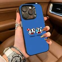 Phone Case For 17 16 15 14 13 12 11 Plus Pro With Copperhead And Muggman Cartoon Design, Hand-Painted Silver Edge, Cute And Creative Protective Case. - 多色6 - 查看 1