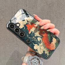 携帯電話ケース - レトロ柄ガラスおしゃれな携帯電話ケース、 17 Pro Max/17 Air/16 Pro Max/16 E/15 Pro Max/14 Pro Max/13 Pro Max/12 Pro Max/11 Pro Maxに適しています。 - ブラック - チェックする 3
