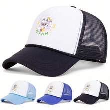 1pc Women's SAVE WATER DRINK MARGS Trucker Hat, Personalized Embroidered Letter Baseball Cap, Mesh Sun Protection Outdoor Cap - Multicolor - View 9
