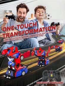 1件可變形遙控車 1:18比例 2.4GHz 蜘蛛RC車 一鍵變形 高速360°旋轉機器人玩具 2合1變形機器人遙控車 附燈光效果 自動變形 適合3-4、5-6、7-8、9-10歲男孩女孩生日禮物 適用於聖誕節/復活節/萬聖節/新年禮物 蜘蛛玩具（紅色） - 彩色 - 查看 4