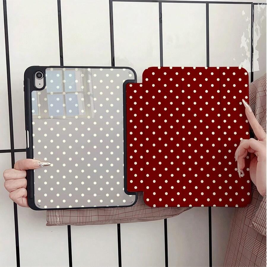 1件波點雙面平板保護殼,相容 iPad Pro 11/第10代 10.9 吋 2022 智慧保護殼/Air 13(M3 2025)/Air 11(M3 2025)/Air 11(M3 2025)/11(A16 2025)/相容 Galaxy Tab S10+/S9/A9,相容 Galaxy A9/S9/S7/S18+,相容 Matepad - 彩色 - 查看 1