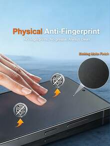 5片裝磨砂防窺陶瓷膜防眩光防指紋手機螢幕保護貼，相容 iPhone 17 16 Pro Max/相容 Galaxy S26 S25 Ultra/相容 15T/15 14 系列，辦公室/地鐵隱私保護，全螢幕防爆防刮防窺軟膜 - 黑色 - 查看 5