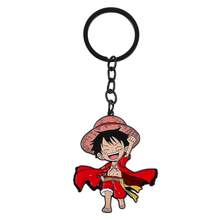 1個 One Piece 動漫魯夫索隆金屬琺瑯鑰匙圈，卡通角色吊飾背包掛飾配件，送給動漫迷的禮物 - 彩色 - 查看 10