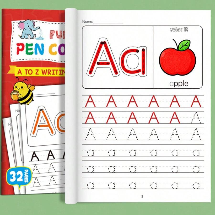 26 Letters Uppercase & Lowercase English Handwriting Practice Book, Tracing Workbook For Pen Control Training - English Alphabet Practice - View 1