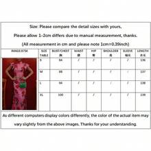 Vestido casual estampado sem mangas para mulher, moda europeia e americana, novo cheongsam tradicional de estilo chinês, respirável e confortável - Vermelho - View 5