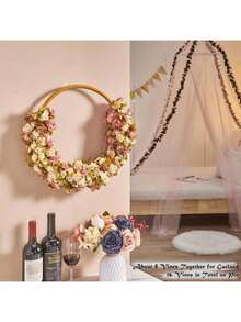 1/3/60pcs Artificial Flower Vine - Plastic Faux Floral Garland, Suitable For Home Desktop, Valentine's Day, Wedding, Party, Wall Hanging, DIY Handmade Holiday Decoration, Romantic Decor, Birthday, Graduation Gift - Purple - View 2