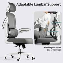 TRALT - Silla de Oficina ergonómica, 330 Libras para el hogar, sillas de computadora de Oficina con Ruedas, cómoda Silla de Juegos (Gris Oscuro) - Beige - Ver 5