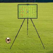 Soccer Board With Stand Portable Tactical Display Board Magnetic Soccer Clipboard With Triangle Bracket And Portable Backpack - Black and Green - View 4