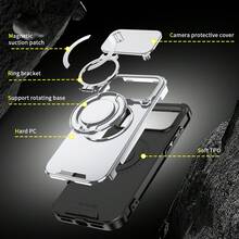 Order And Follow Store To Get Free Lanyard, Lens Slide Cover Push Window Magnetic Stand Anti-Drop Phone Case + Hand Strap Phone Case/Compatible With Apple 18PROMAX/18PRO/17PROMAX/16promax/15promax/14promax/13promax/12promax/11promax/Compatible With Samsung S26/2524321u Phone Case Compatible With Xiaomi 17TPRO Compatible With Honor 600PRO Compatible With Huawei Compatible With OPPO Compatible With Vivo Compatible With Moto Compatible With Transsion - Silver - View 9