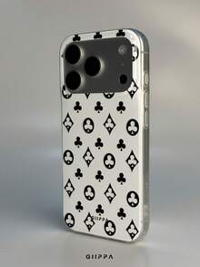 GIIPPA 1pc Poker Print Pattern Design, Phone 17 Pro Max Phone Case, Compatible With Phone 16 Pro Max, 15 Pro Max, 14 Pro Max, Korean-Style High-End Fashionable And Fun Phone Case, Compatible With 11/12/13/14/15/16 Pro Max Plus, Elegant Design Suitable For Men And Women, Perfect Gift For Girlfriend On Christmas, Valentine's Day, Easter, Wedding Season And Birthday! - Multicolor - View 3