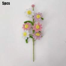 Pipe Cleaning Flowers Daisy Chenille Stem Daisy Flower Crafts Artificial Daisy Bouquet Creation, Birthday Graduation Wedding Holiday Gift - Multicolor - View 9