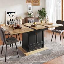 Extendable Dining Table - Wooden Table From 110 To 140 Cm For Kitchen And Dining Room - Seats 6 - Dimensions: 110 X 80 X 75 Cm - For Patio And Living Room - 自然色 - 查看 2