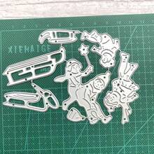 Christmas Dwarfs Metal Cutting Dies For Card Making Kit Embossing Paper Die Cuts Scrapbook Machine Stencils Storage Pockets Supplies - Silver - View 6