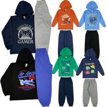 Kit 6 Peças Moletom Menino Infantil Juvenil com Capuz  Conjunto Macío Moletom 1 ao 14 - Multicolorido - Visão 4