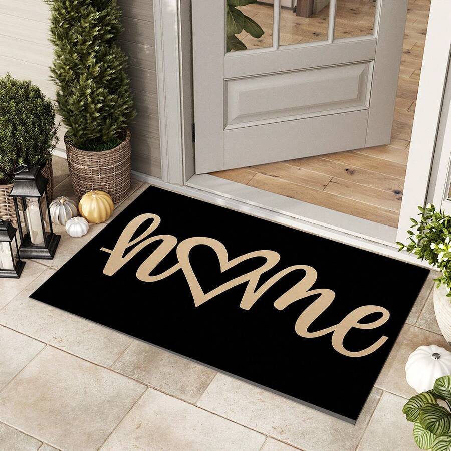 1pc Kitchen Floor Mat Door Mat Polyester Absorbent Non-Slip Mat Home Entrance Mat Kitchen Bathroom Foot Mat Living Room Bedroom Balcony Floor Mat Dirt-Hiding Quick-Drying Durable Mat Suitable For Coffee Shop Bar Holiday Party Home Decor Pet Mat - Multicolor - View 1