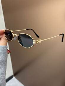 1 Pair Oval Metal Kids & Teens Cute Beach Fashion Colorful Casual Premium Eyeglasses - Multicolor - View 8