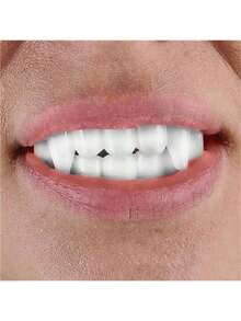 10pcs/Pack April Fools' Day Witness Prank Toy Halloween Prop Horror Vampire Fake Teeth Glow-In-The-Dark - Multicolor - View 3